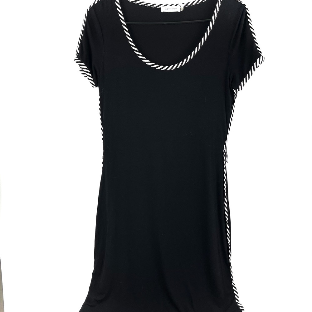 Calvin Klein Black Rayon Bodycon Dress
